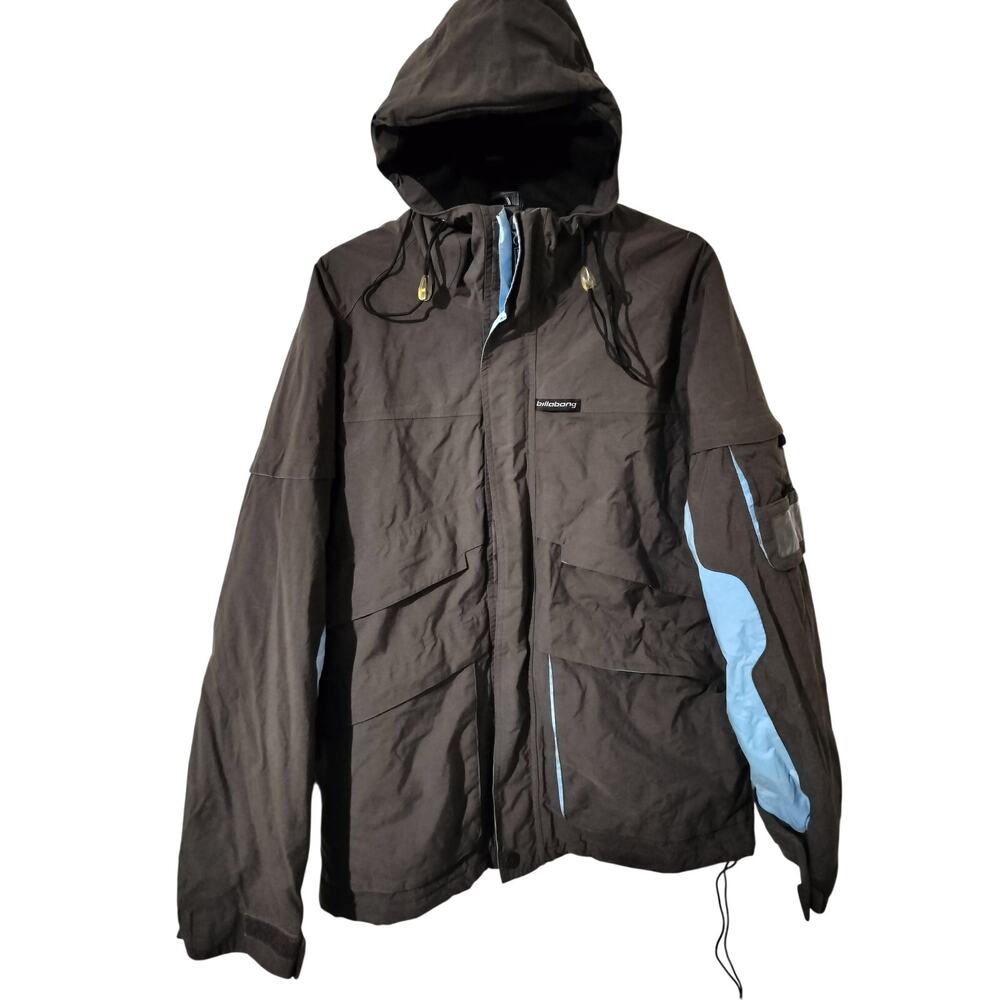 M1307)Y2K Billabong Technical Ski & Snowboard Weather Defence Hooded Jacket Med
